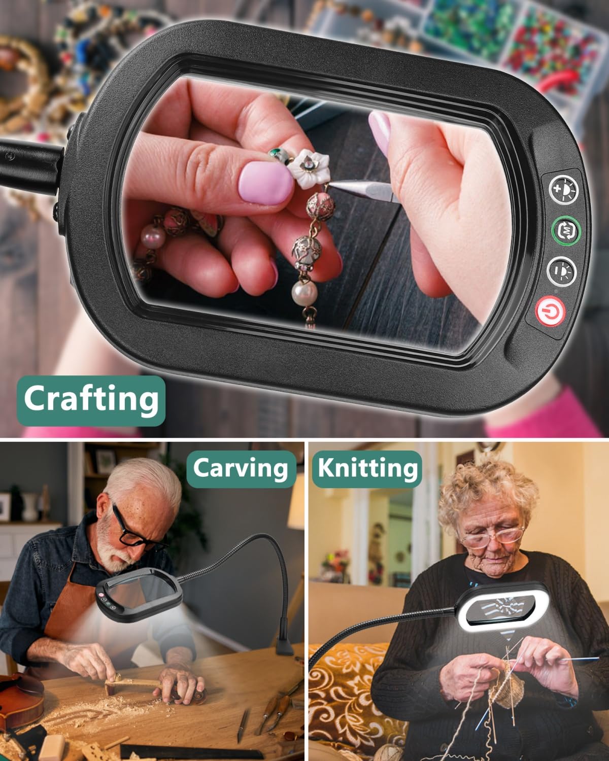 IVMAIE magnifier is ideal for reading and close-work tasks.