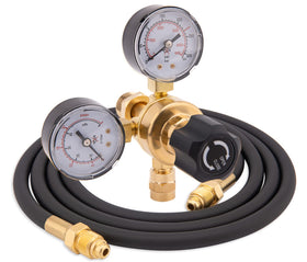 IVONNEY CGA580 argon-co2 regulator front view for precise gas control
