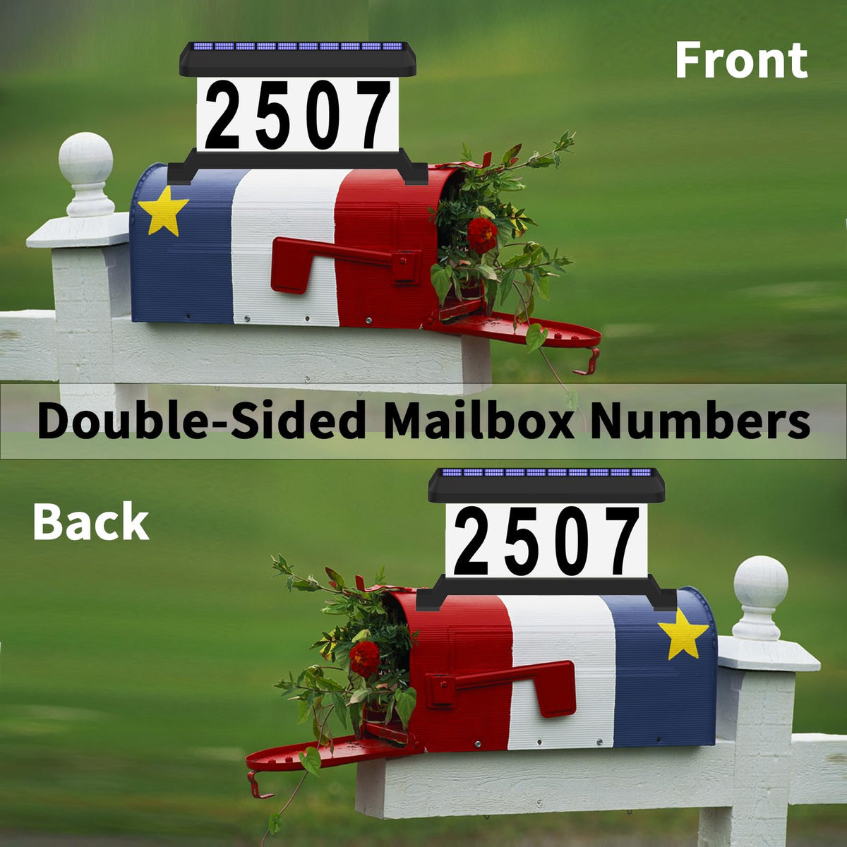 IVWVI RGBW LED display enhances nighttime mailbox visibility.