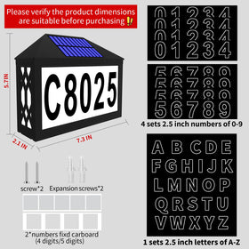 IVWVI address sign LED illumination enhances readability after dark.