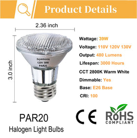 Ivyemons PAR20 flood dimmable cap demonstrates seamless brightness control.