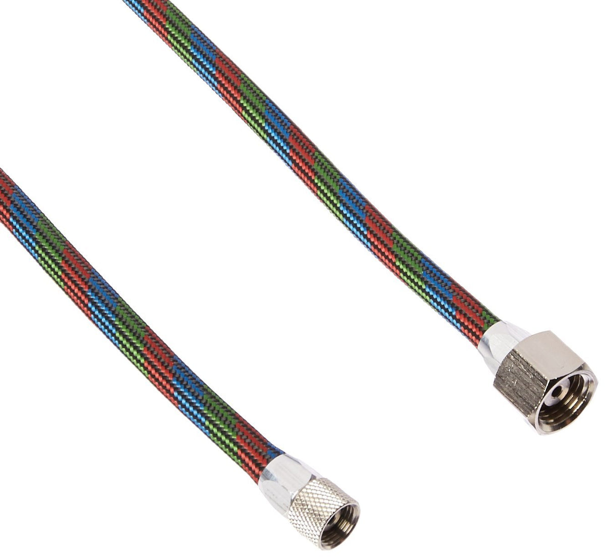 Iwata-Medea air hose with nylon braid for durable, flexible air delivery in spray environments.