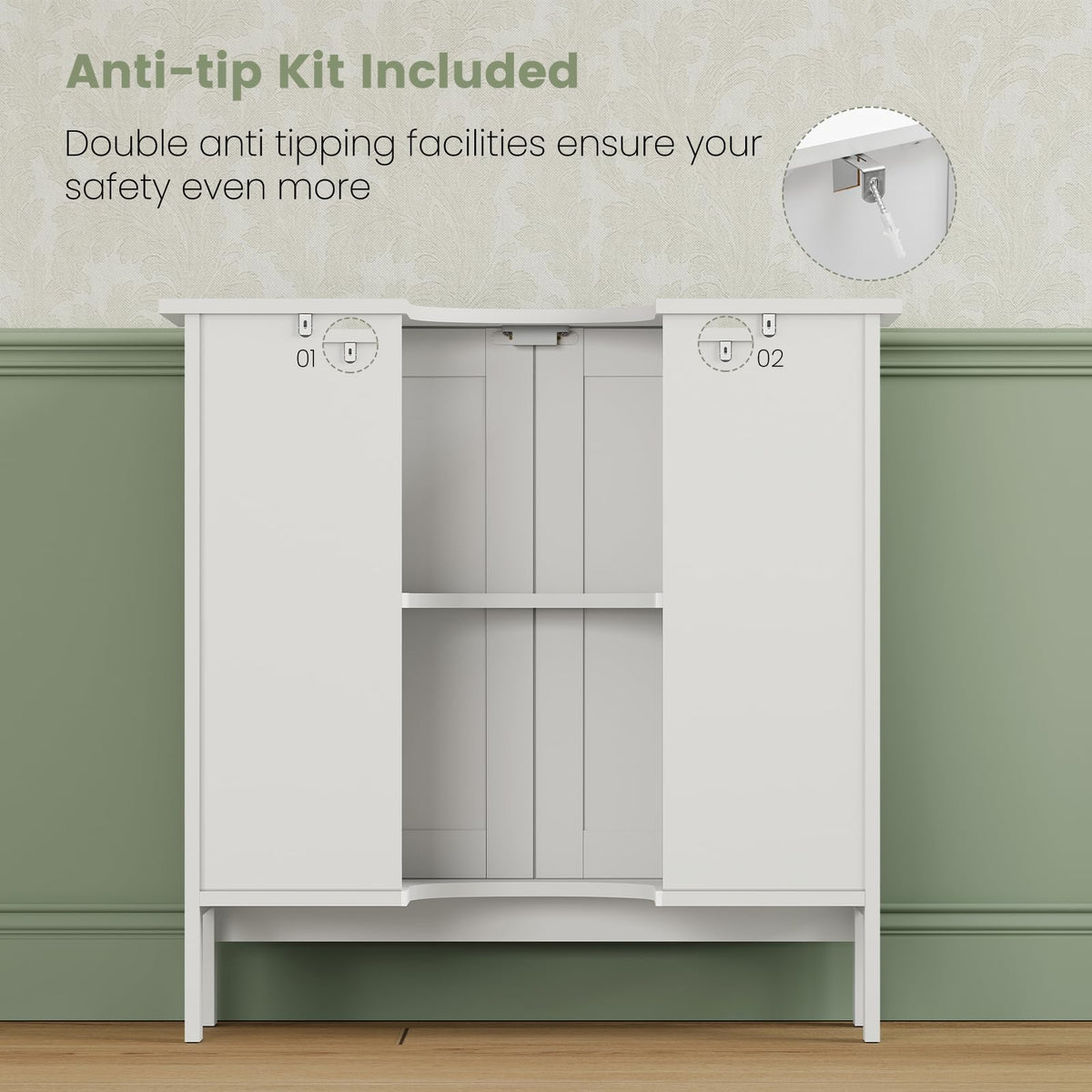 Iwell compact storage solution frees counter space while keeping essentials within reach.