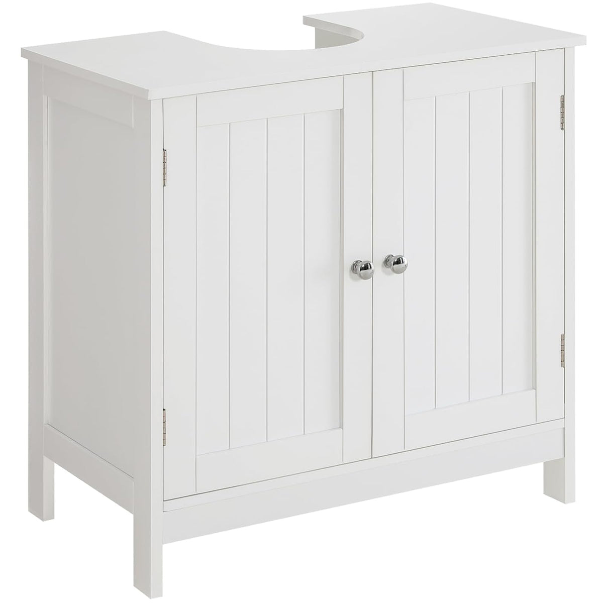 Iwell pedestal sink storage cabinet with two doors keeps essentials organized.