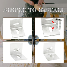 IWGVVEEM right-angle brackets reinforce corners and accommodate wood movement