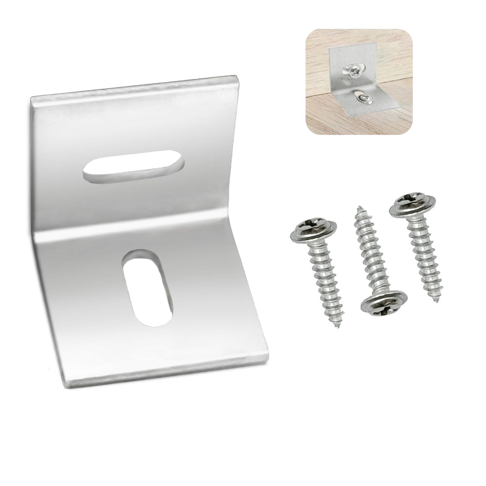 IWGVVEEM table top fasteners clip in place to secure wood tabletops and reduce movement