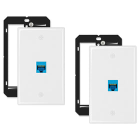 iwillink cat6a wall plate 1port blue enables fast gigabit network access