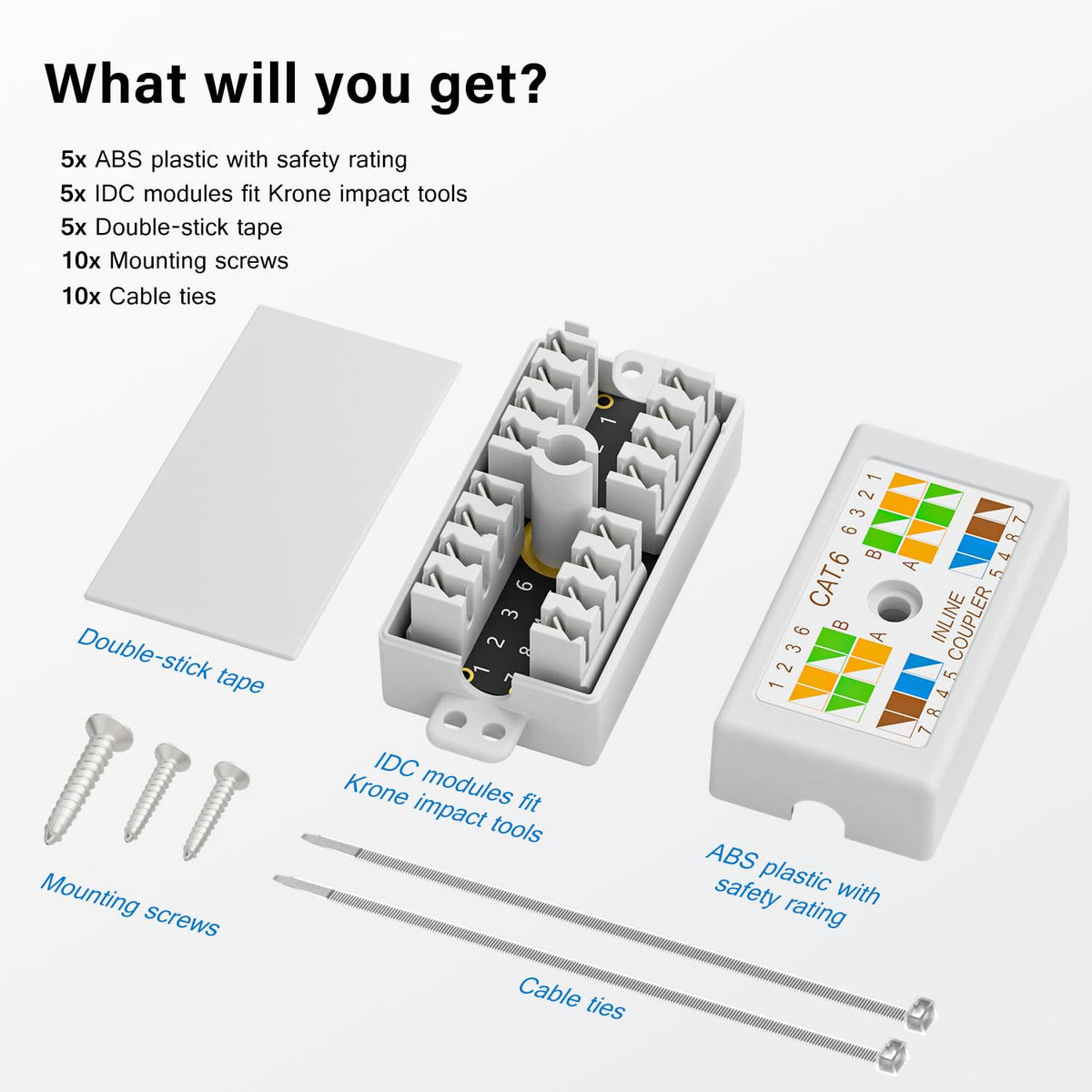 iwillink compatible with Cat5e, Cat6, and Cat7 cables for flexible wiring