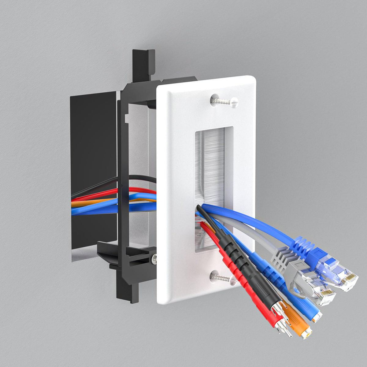 Iwillink flush-mounting bracket for clean, professional wall outlets.