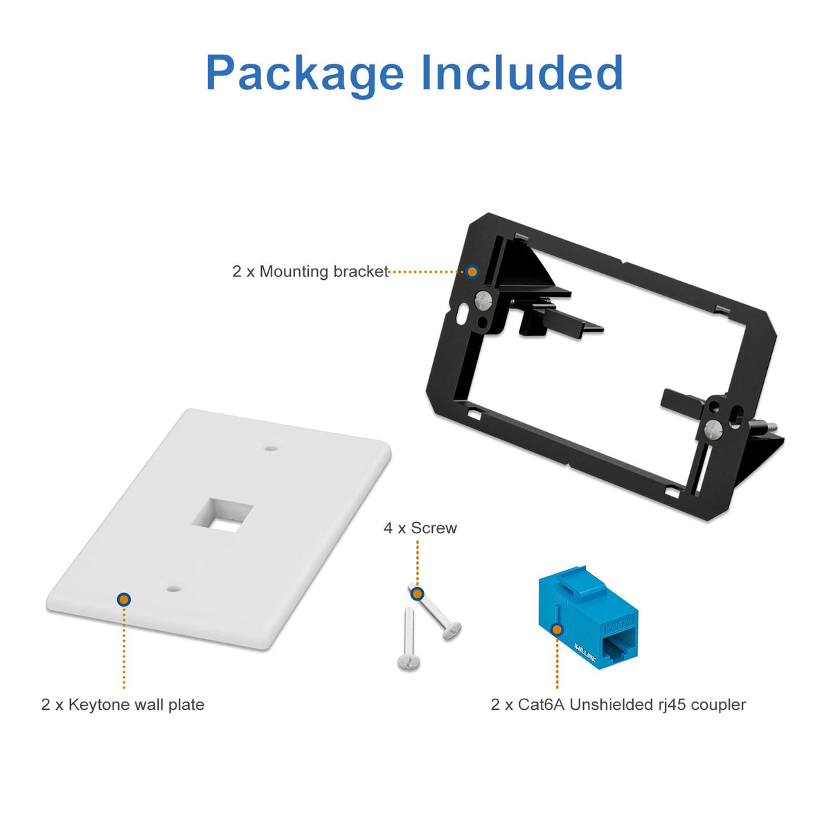 iwillink packaged accessories: screws and low-voltage brackets for quick mounting