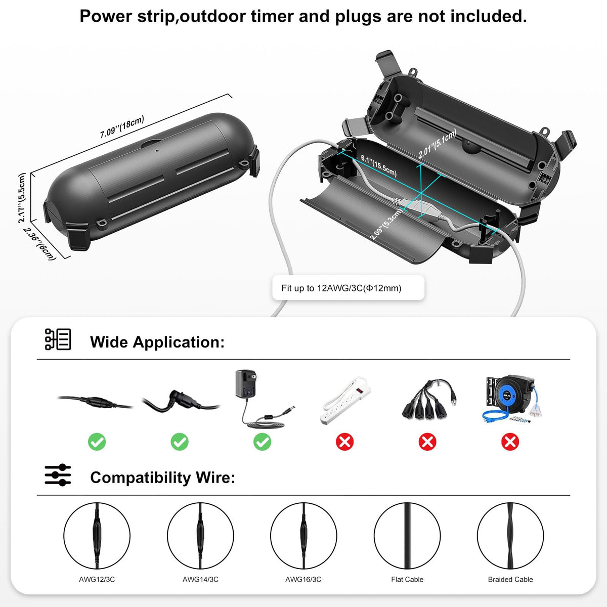 iwillink waterproof corner clips secure the lid for IP44 rain protection