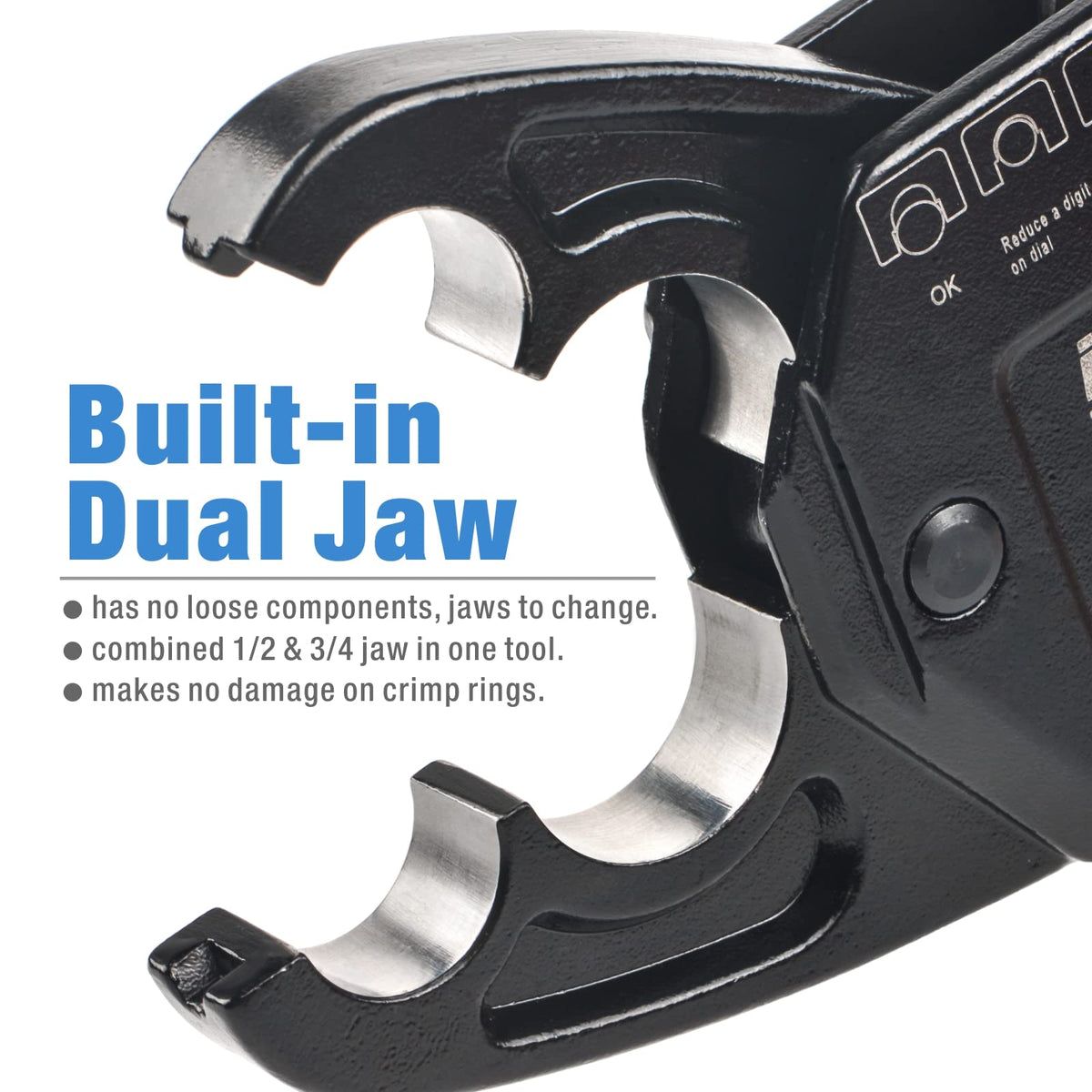 IWISS tool supports copper crimp rings and ASTM F1807 fittings.
