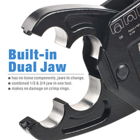 IWISS tool supports copper crimp rings and ASTM F1807 fittings.