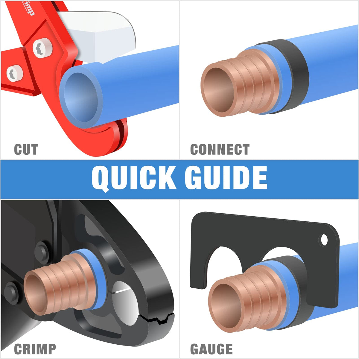 IWISS tool reaches under sinks and in manifolds for PEX connections.
