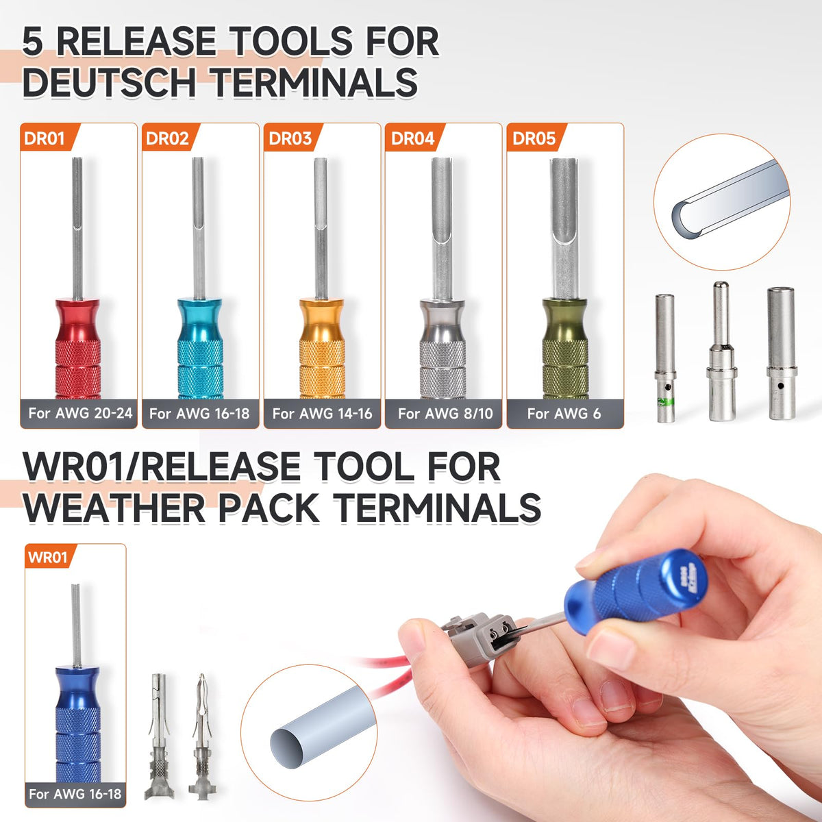 IWISS iCrimp Deutsch crimp tool IWD-12 for compact DT series terminals.