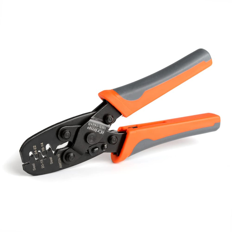 IWISS iCrimp Weather Pack Crimper close-up for Delphi WeatherPack terminations