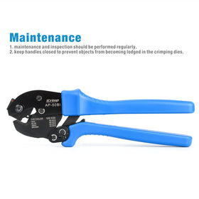 IWISS AP-50BI ratchet mechanism ensures full crimp cycle every time