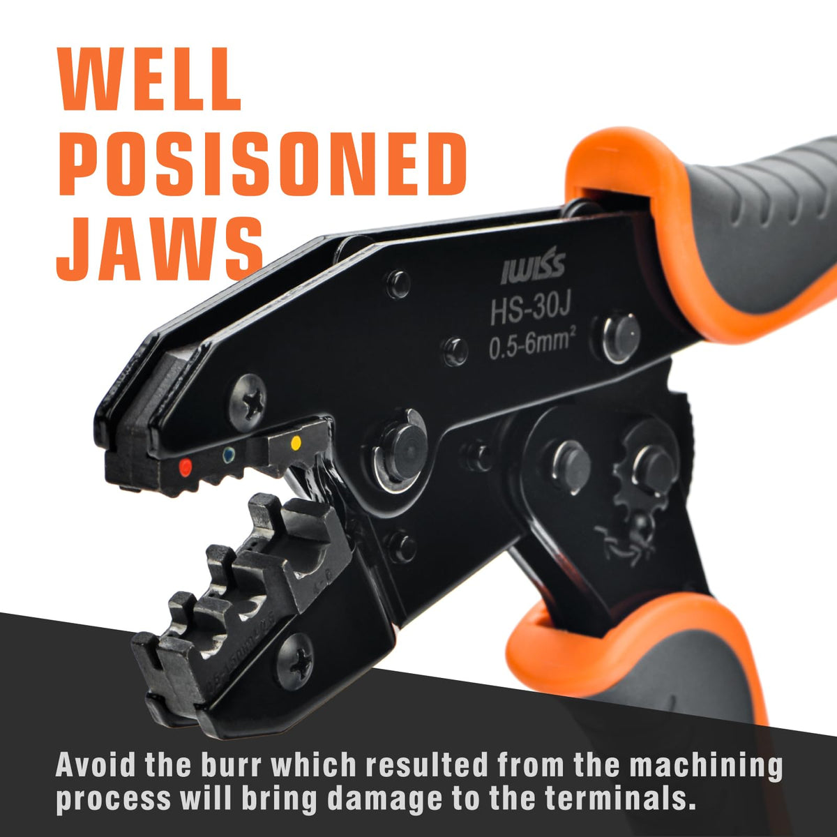 IWISS iCrimp five jaws showcasing interchangeable options for terminals.