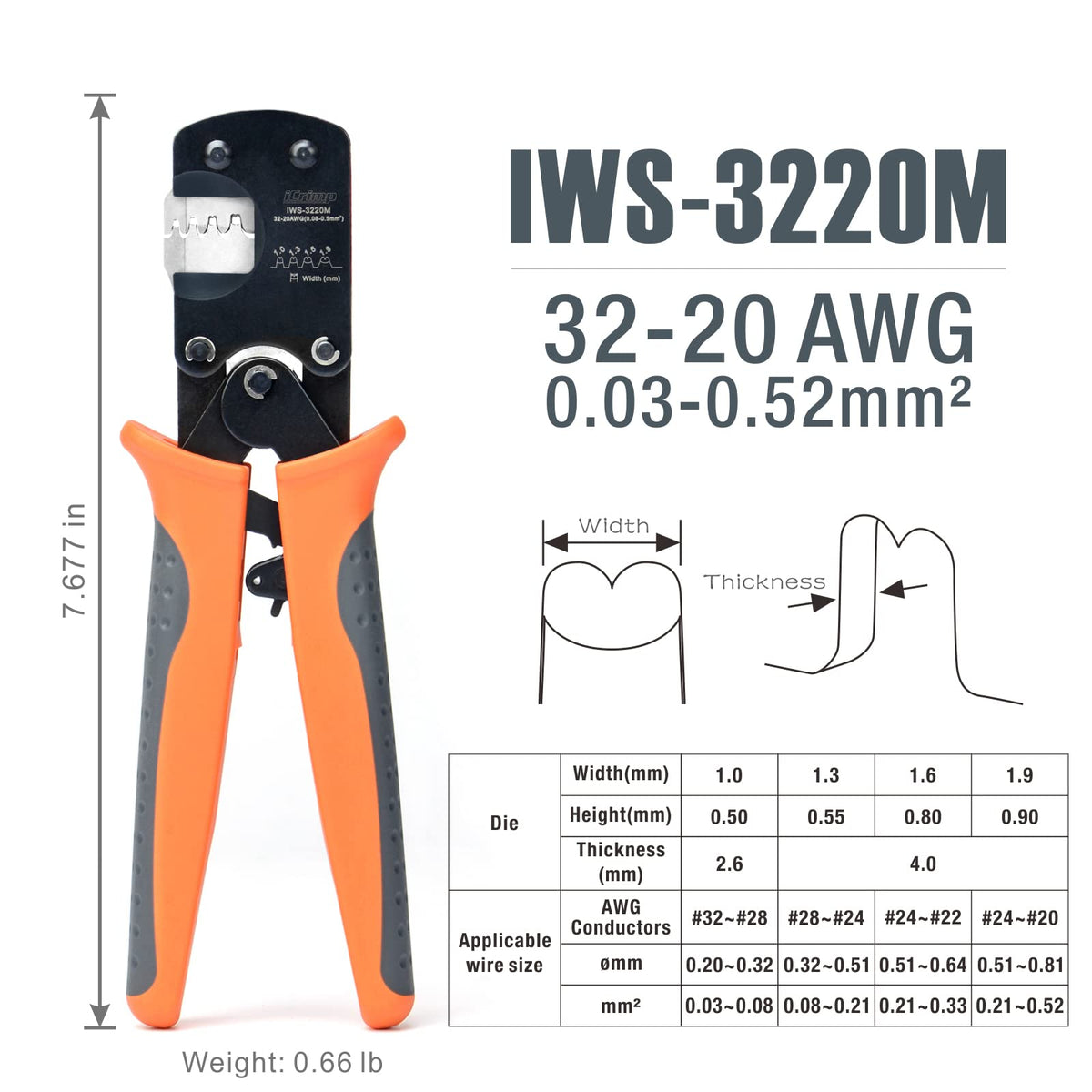 IWISS iCrimp IWS-3220M jaw detail showing EDM cutting