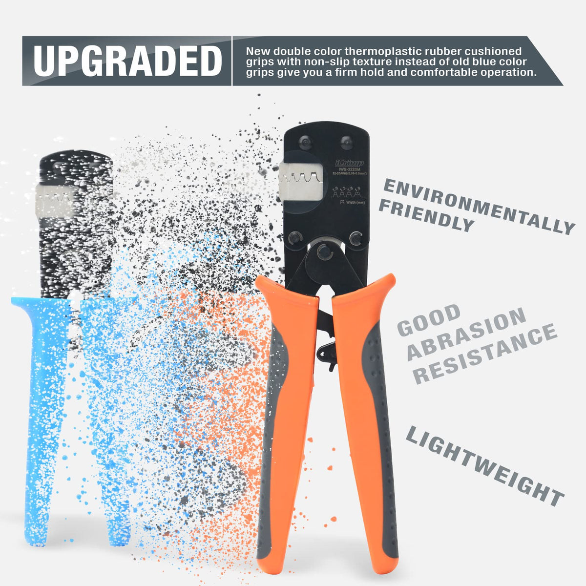 IWISS iCrimp IWS-3220M in-use open-barrel D-Sub crimping