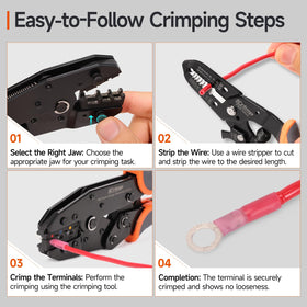 IWISS iCrimp insulated ferrule jaw ensures consistent ferrule crimps.