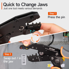 IWISS iCrimp non-insulated ferrule jaw for reliable ferrule crimps.