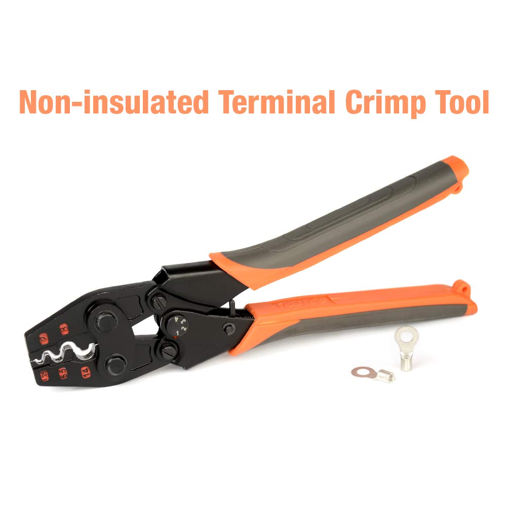 Battery cable terminal crimp with IWISS iCrimp for secure copper connectors