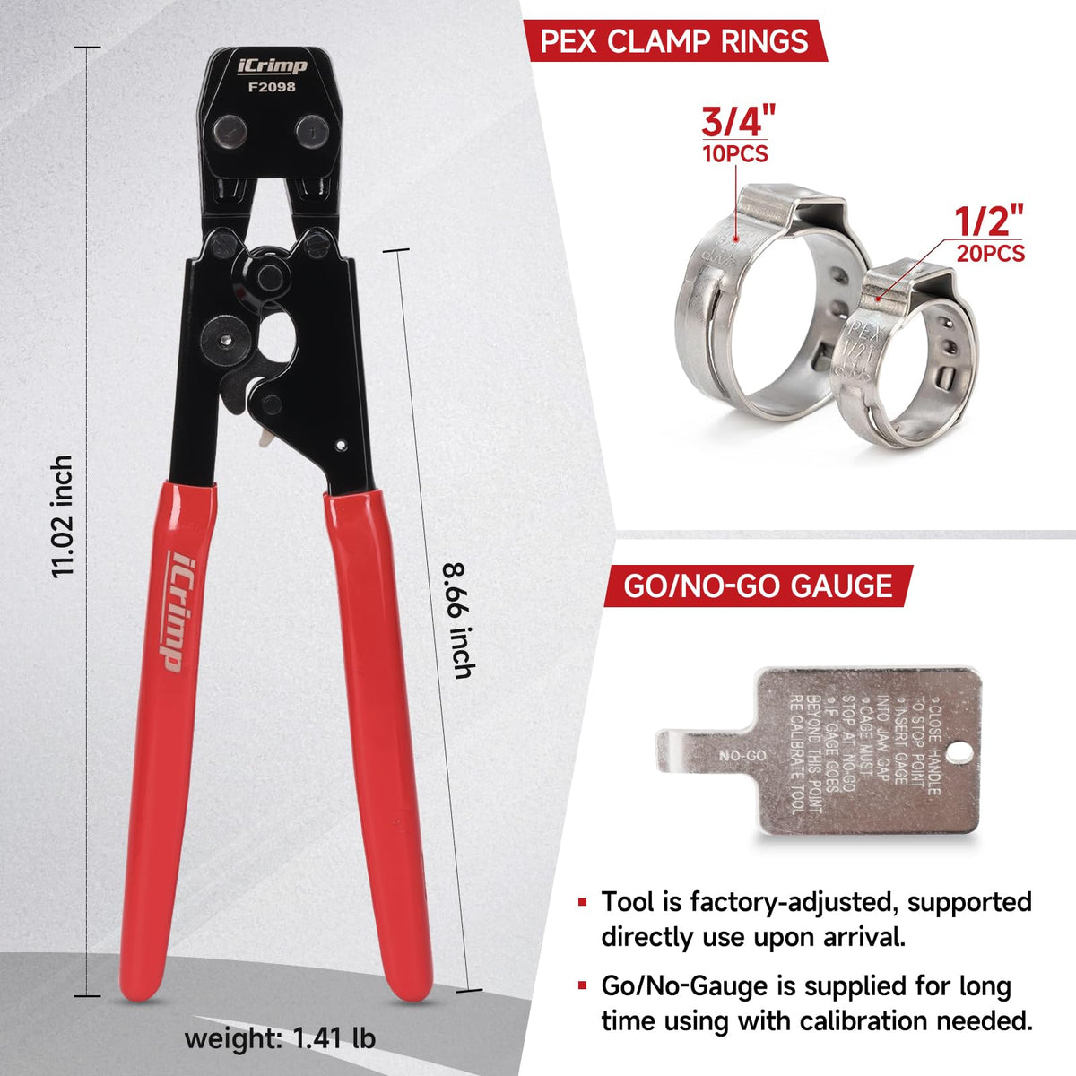 IWISS iCrimp box open to reveal tools and clamps