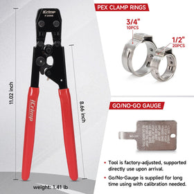 IWISS iCrimp box open to reveal tools and clamps