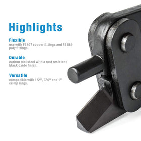 One-inch crimp rings removed with IWISS iCrimp PEX-1210C for reuse