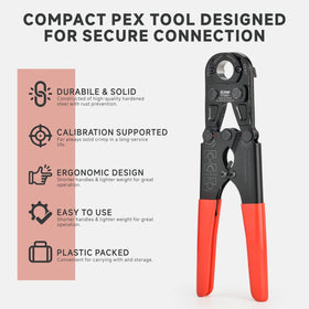 Lightweight IWISS iCrimp tool designed for a comfortable grip