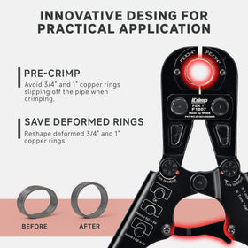 IWISS iCrimp in hand showing compact design for on-site work