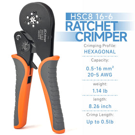IWISS iCrimp self-adjusting ratchet enables precise automatic sizing.