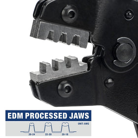 IWISS iCrimp SN-28B handles AWG 18–28 for versatile terminations