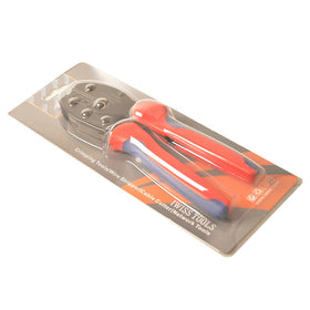 IWISS iCrimp solar tool on a workbench showing durable steel construction.