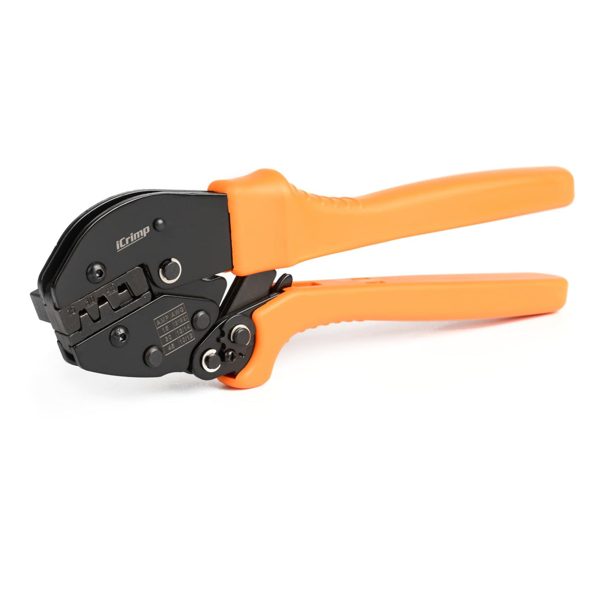 IWISS iCrimp tool front view for compact on-site crimping capability.