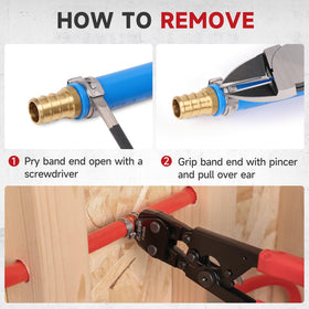 IWISS iCrimp cinch tool in use during PEX installation