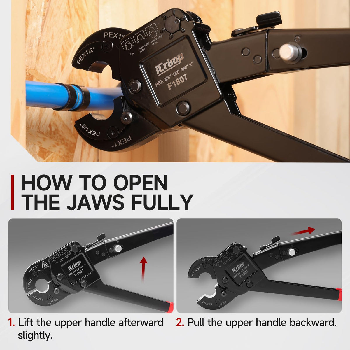 IWISS copper ring removal tool safely extracts rings from PEX fittings.