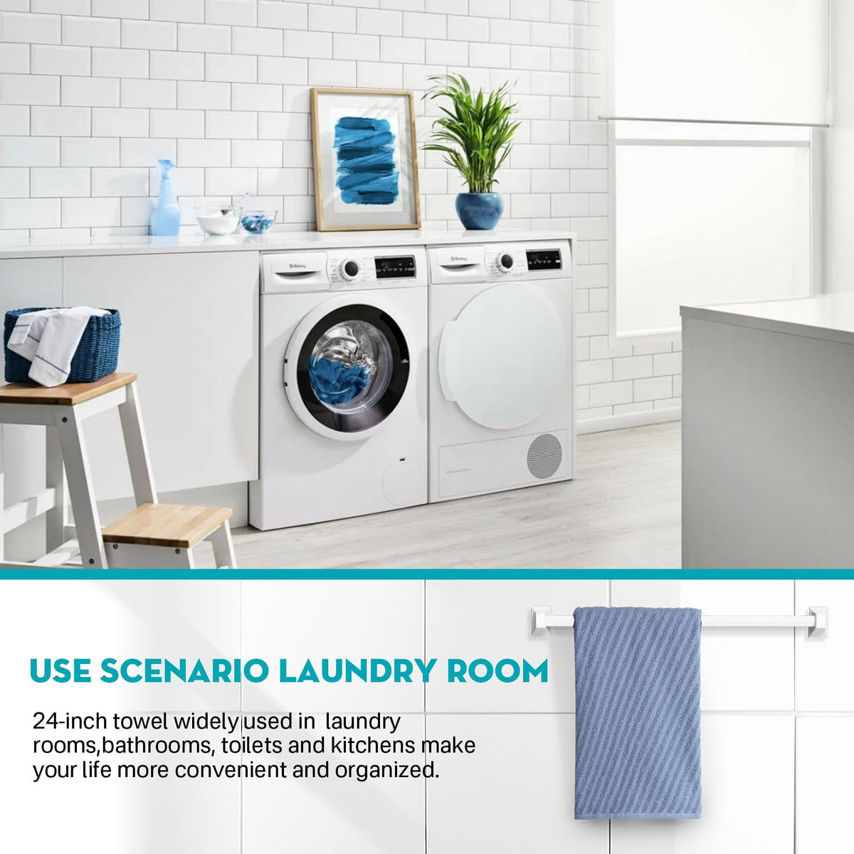 IWIWE replacement rod supports towels and small garments in daily routines.