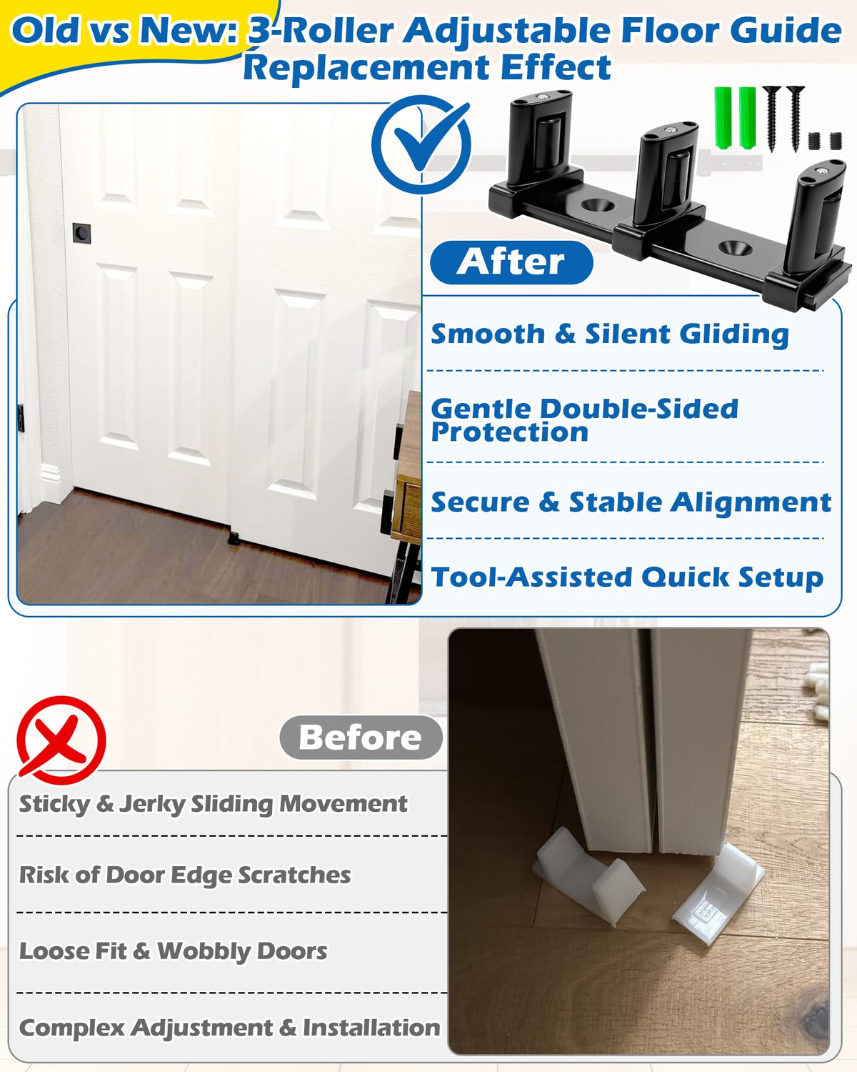 IWIWE hardware pack included with screws, anchors, and hex wrench.