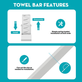 IWIWE white plastic bar features a smooth, edge-free surface.