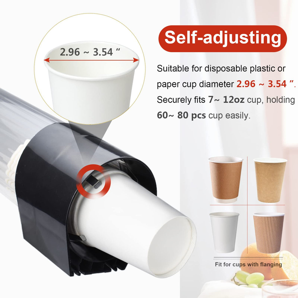IWNTWY Cup Dispenser anti dust clamshell design keeps cups clean.
