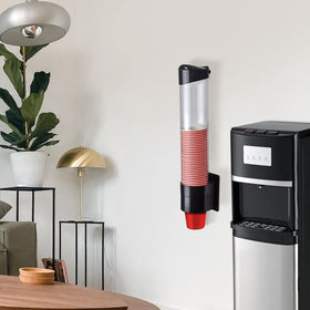 IWNTWY Cup Dispenser installation options include screw or adhesive mounting.