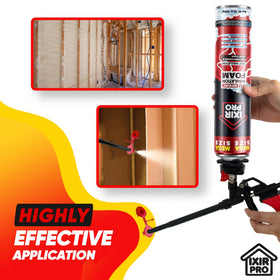 ixirpro high-density foam after cure provides rigid insulation