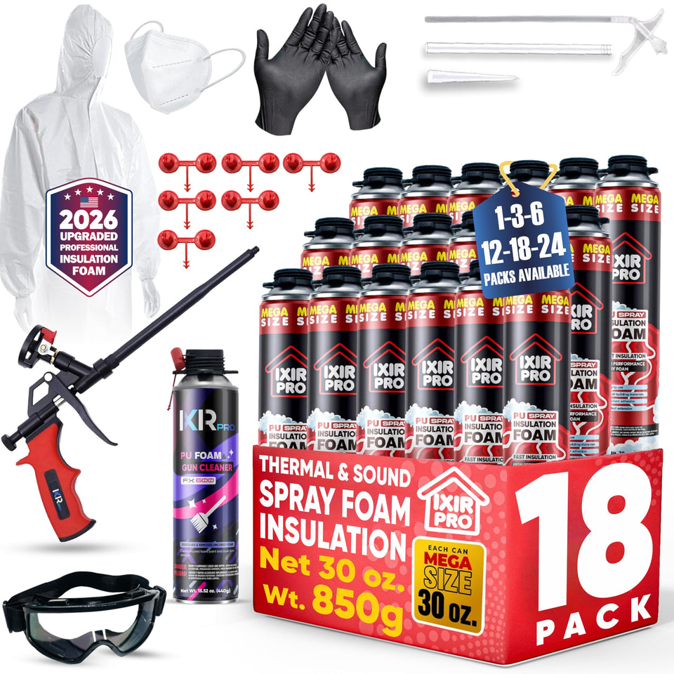 ixirpro mega-size spray foam cans cover large areas efficiently.