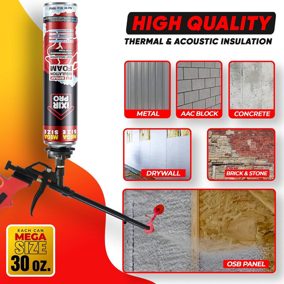 ixirpro red nozzle pack aids targeted, consistent foam distribution.