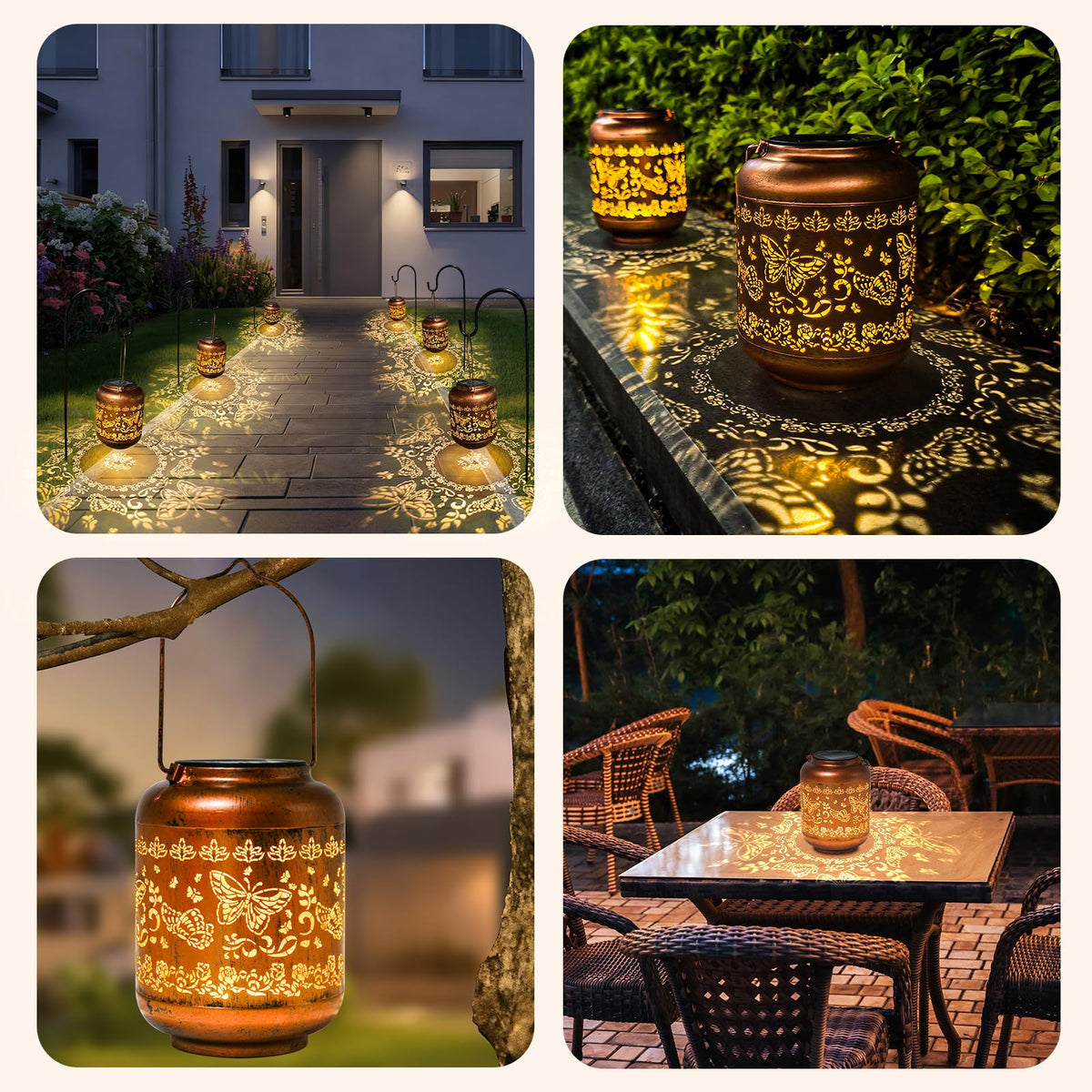 IYEZIGI durable copper finish lantern enhances outdoor scenes.