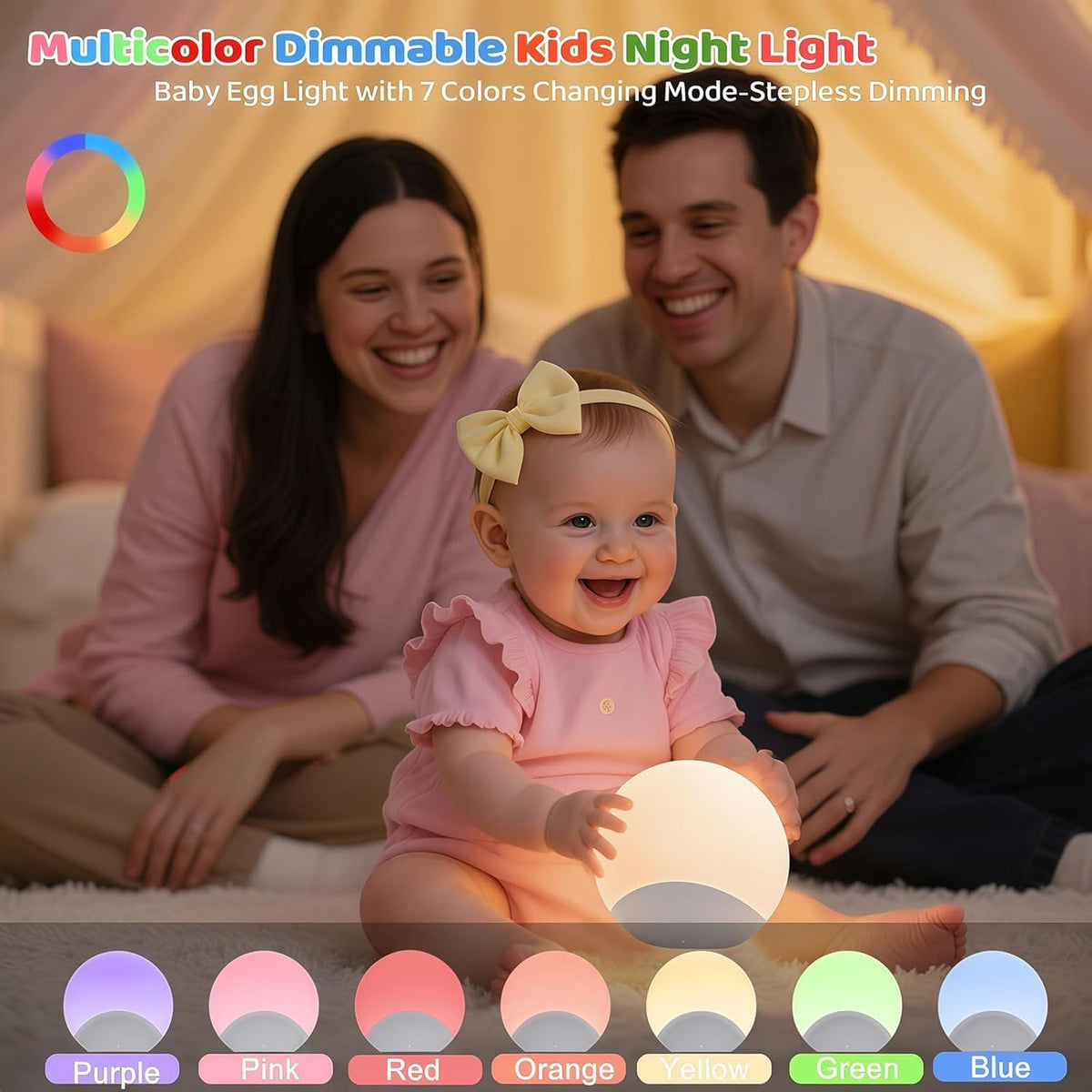 IYT Night Light Egg Lamp nursery-safe design with rounded silicone