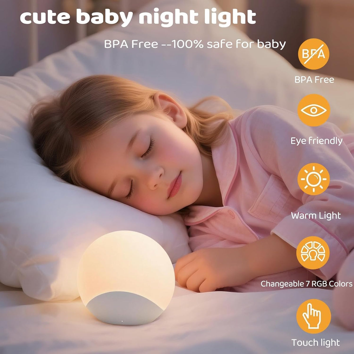 IYT Night Light Egg Lamp BPA-free silicone for safe play