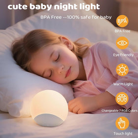 IYT Night Light Egg Lamp BPA-free silicone for safe play